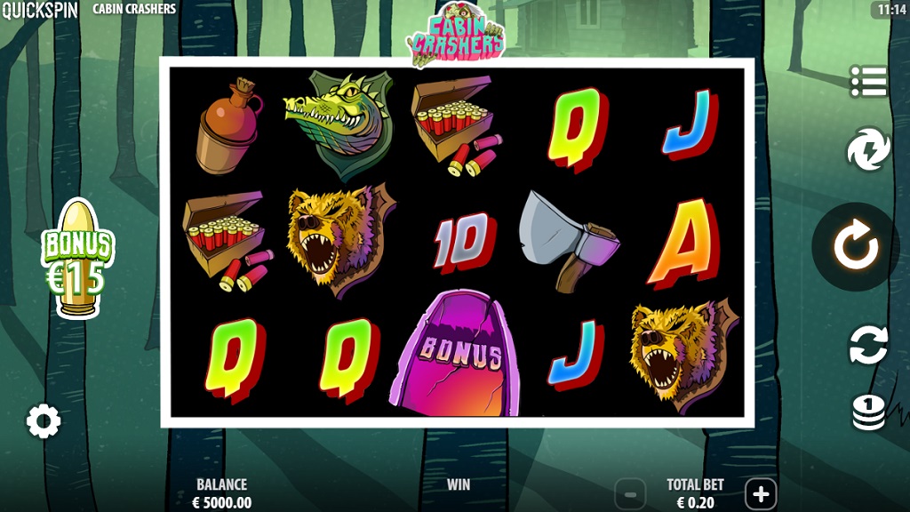 Screenshot of Cabin Crashers slot from Quickspin