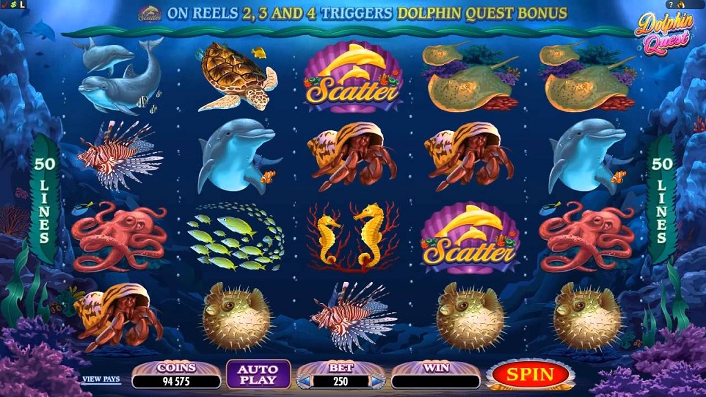 Screenshot of Dolphin Quest from Microgaming