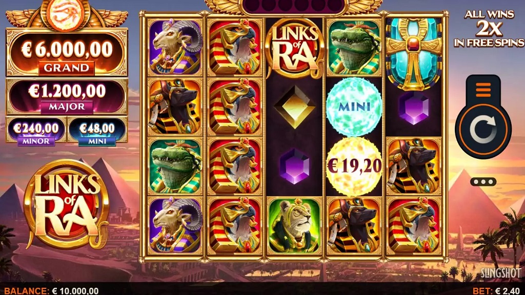 Screenshot of Links of Ra from Microgaming