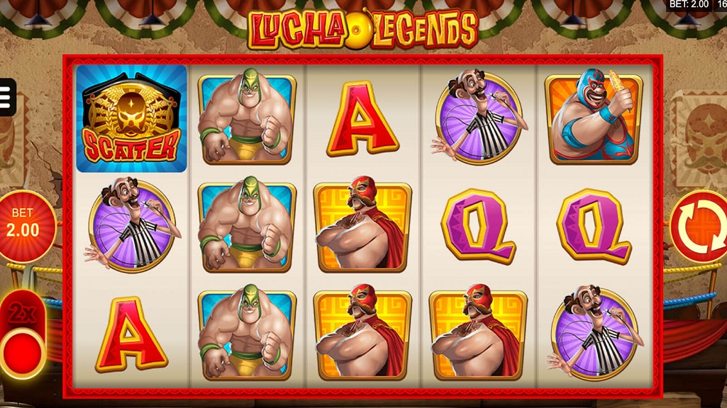 Screenshot of Lucha Legends from Microgaming